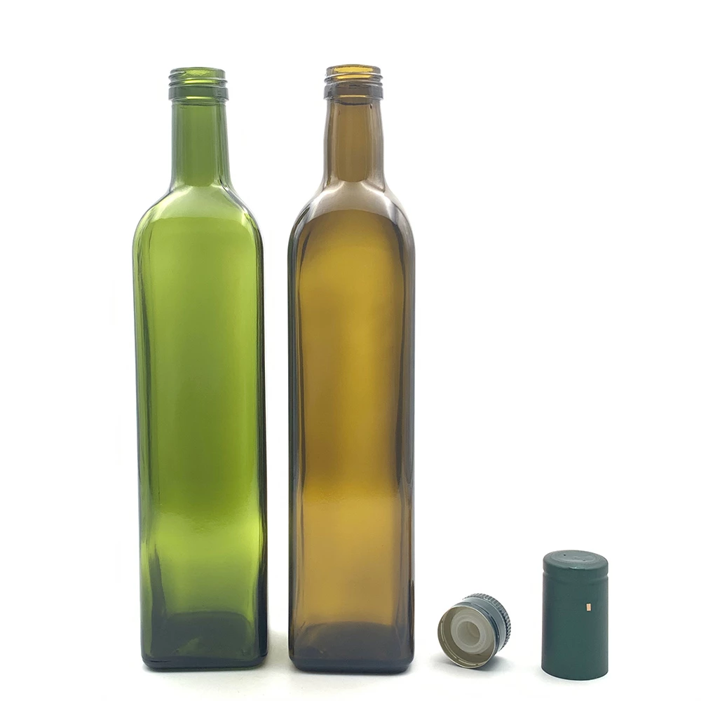 Fabricant de bouteilles d'huile d'olive en verre vert de 750 ml
