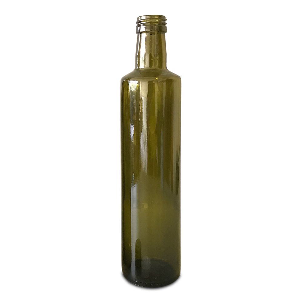 Bouteille d'huile d'olive Dorica vert antique de 500 ml