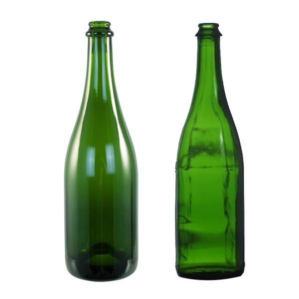 bouteille de champagne verte