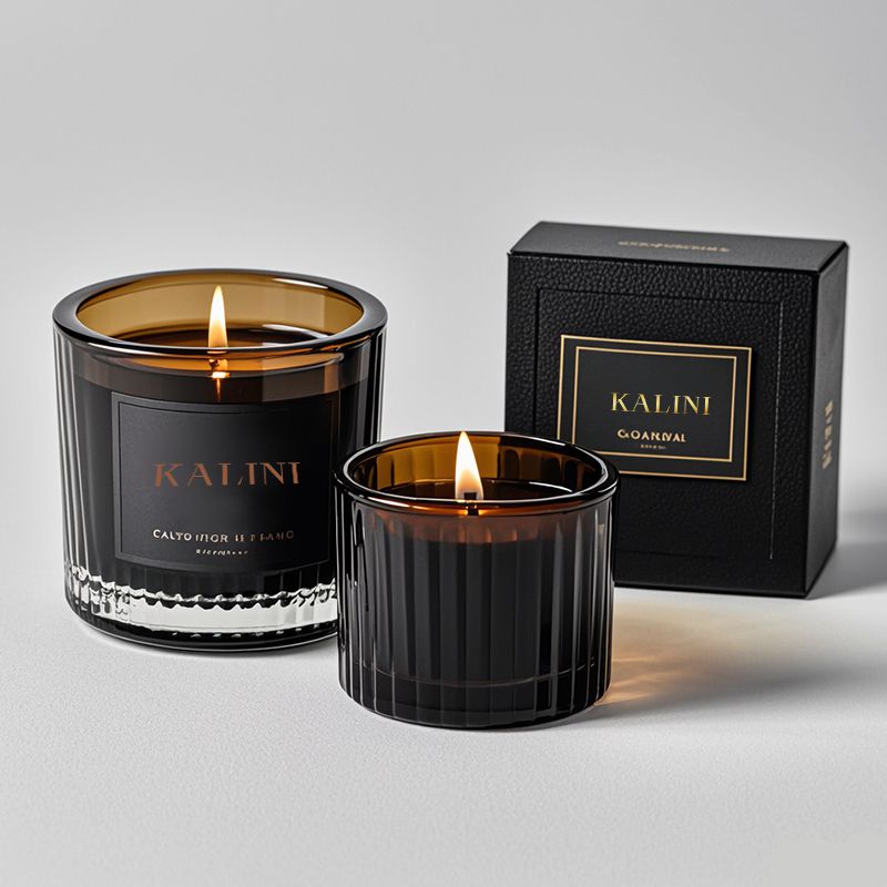 vente en gros de pots à bougies ambrés