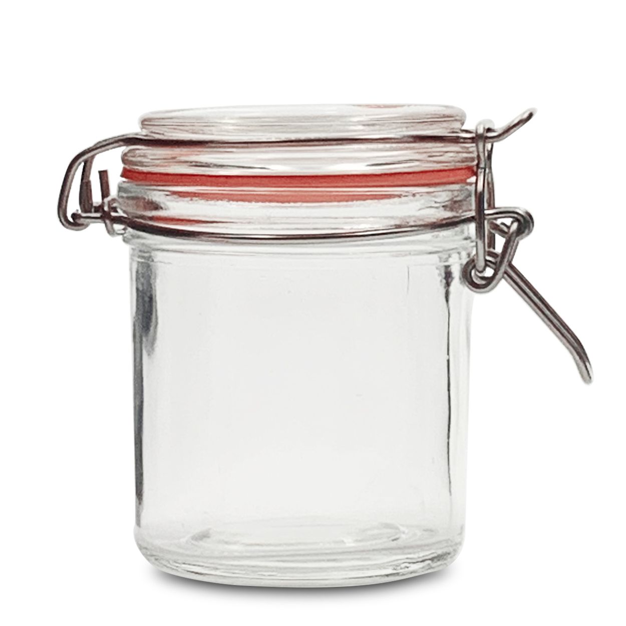 Bocal en verre avec couvercle à charnière pour café, thé et sucre