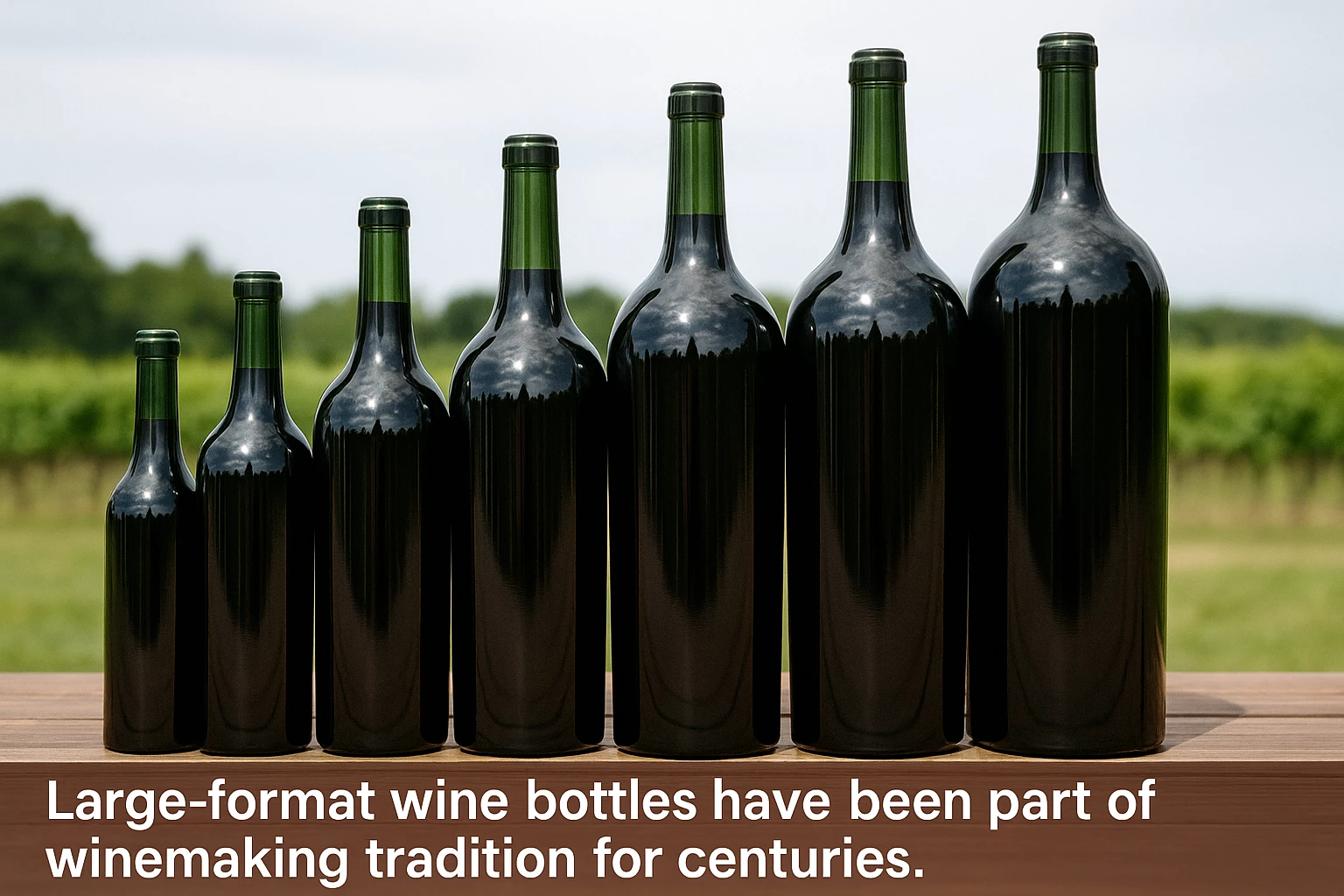 Présentoir à bouteilles de vin grand format